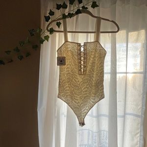 White Lace Thong Bodysuit ☁️